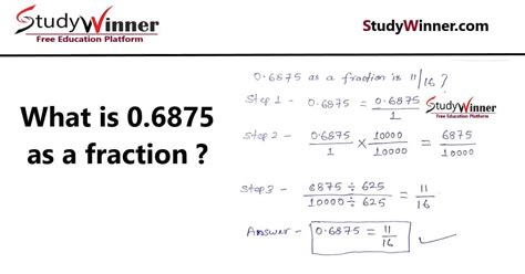 Expressing 1.6875 as a Fraction